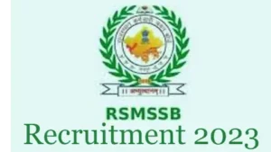 RSMSSB-Recruitment-2023