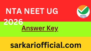 NEET UG Answer key 2026