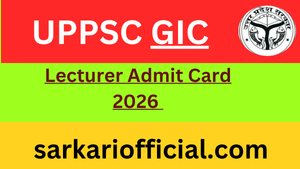 UPPSC-GIC